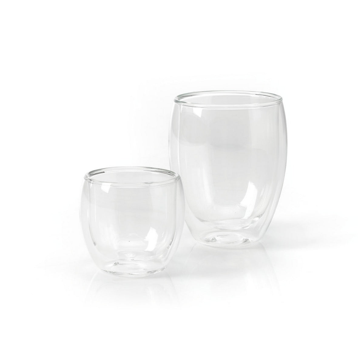 Juego de 4 tazas de vidrio de doble pared, tamaño M -