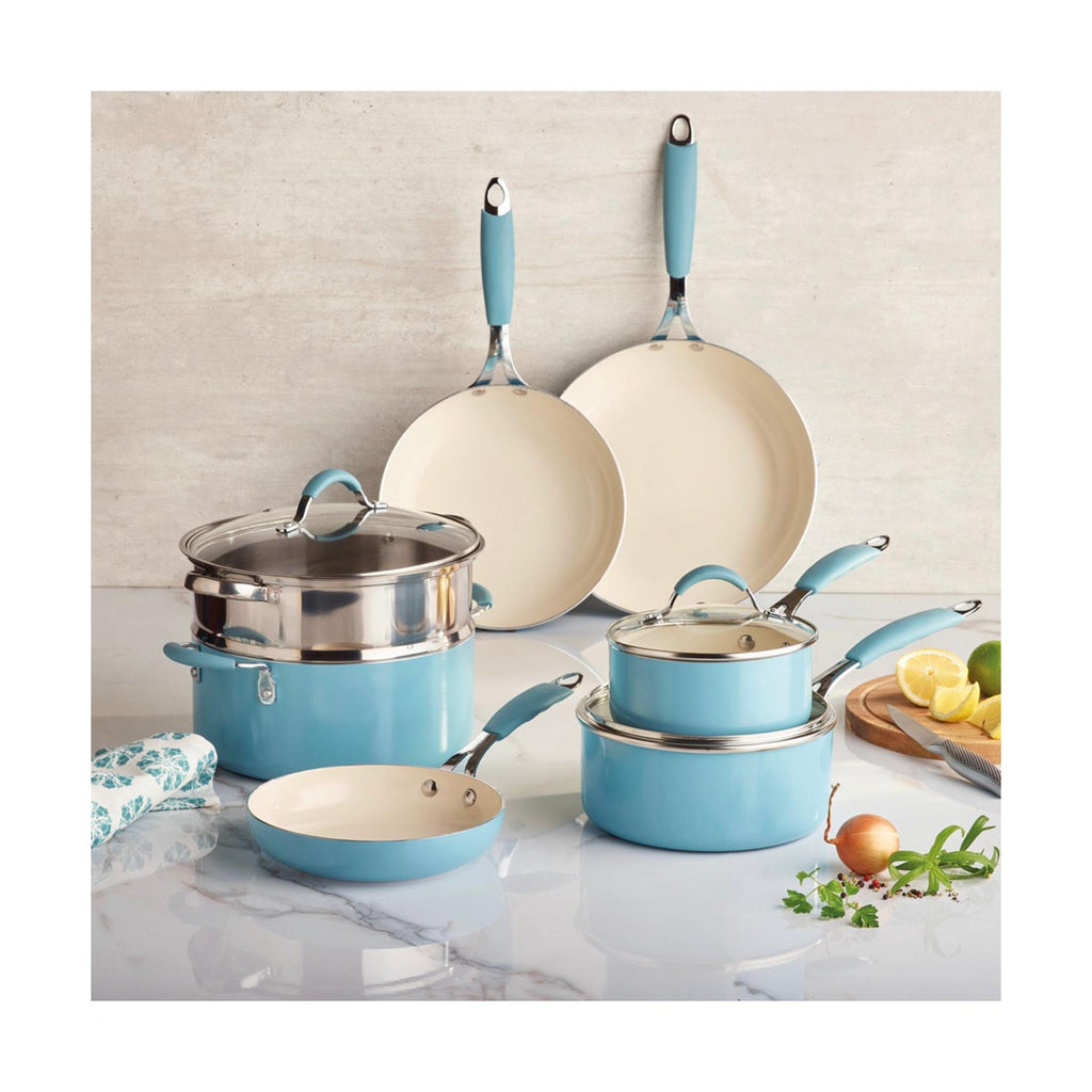 10-delige Pannenset Met Deksels - Blauw