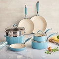 10-delige Pannenset Met Deksels - Blauw