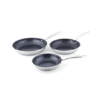 Set med 3 non-stick stekpannor Triply - Silver