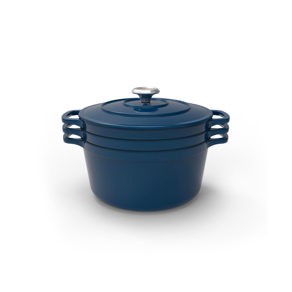 Stapelbare pannenset 4-delig - Blauw