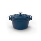 Stapelbare pannenset 4-delig - Blauw