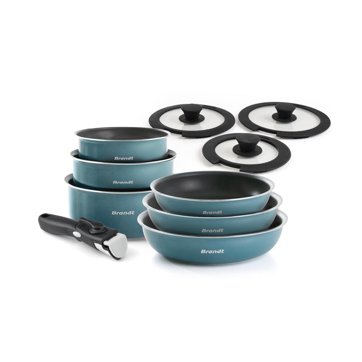 Batterie Empilable Avec Poignée Amovible 10 Pièces - Bleu Orage
