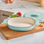 Cocotte Ovale Avec Couvercle - Green
