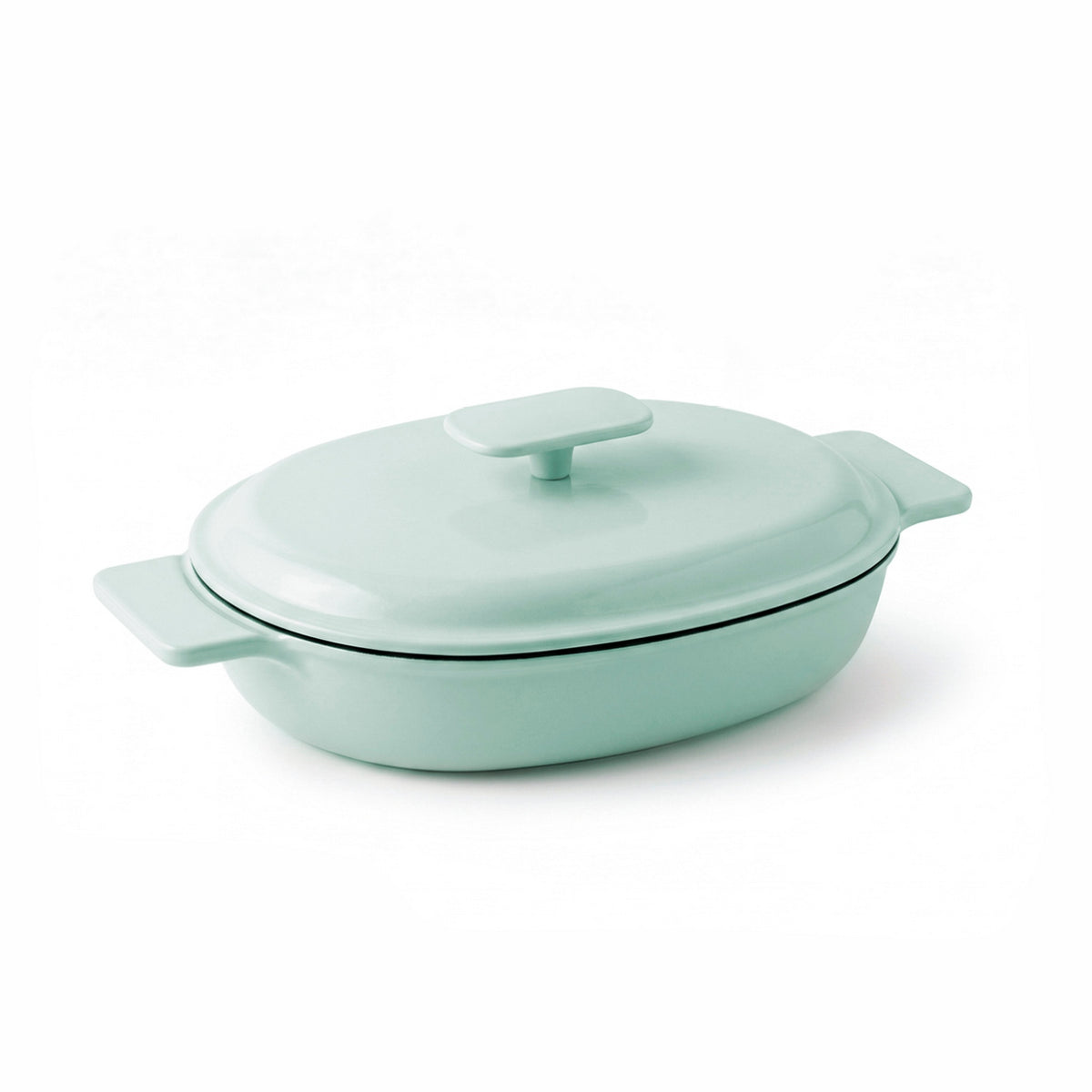 Cocotte Ovale Avec Couvercle - Green