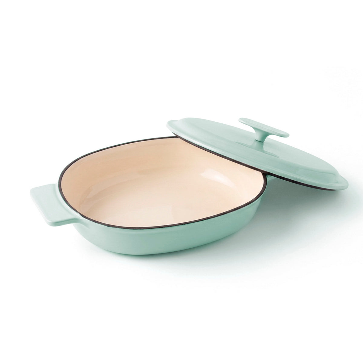 Cocotte Ovale Avec Couvercle - Green