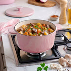 Cocotte Ronde Avec Couvercle - Rose