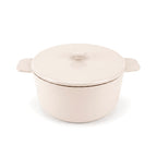 Cocotte rotonda con coperchio - crema