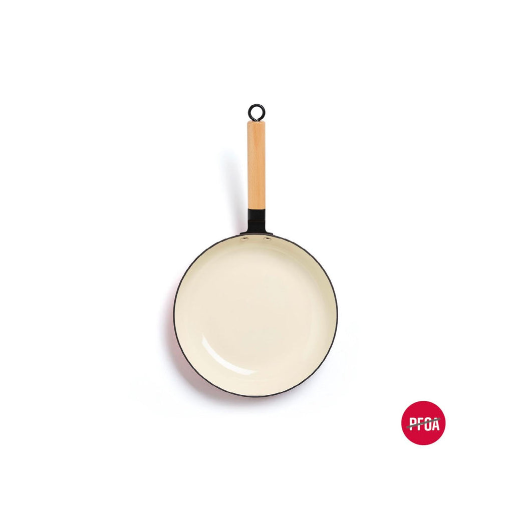 Batterie De Cuisine 6 Pièces - Fonte D'Acier Émailée - Rouge/Blanc