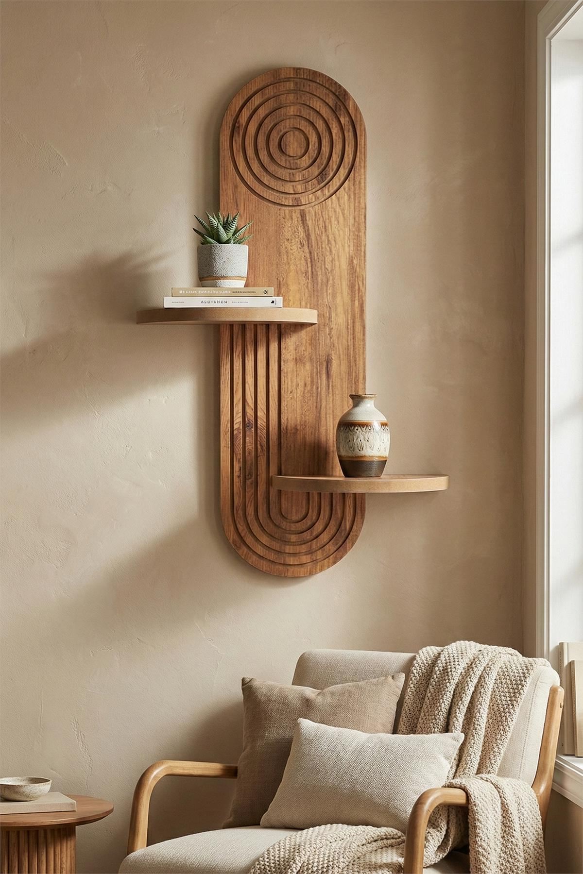 Estantería Mural Artmtkwll3 - Roble