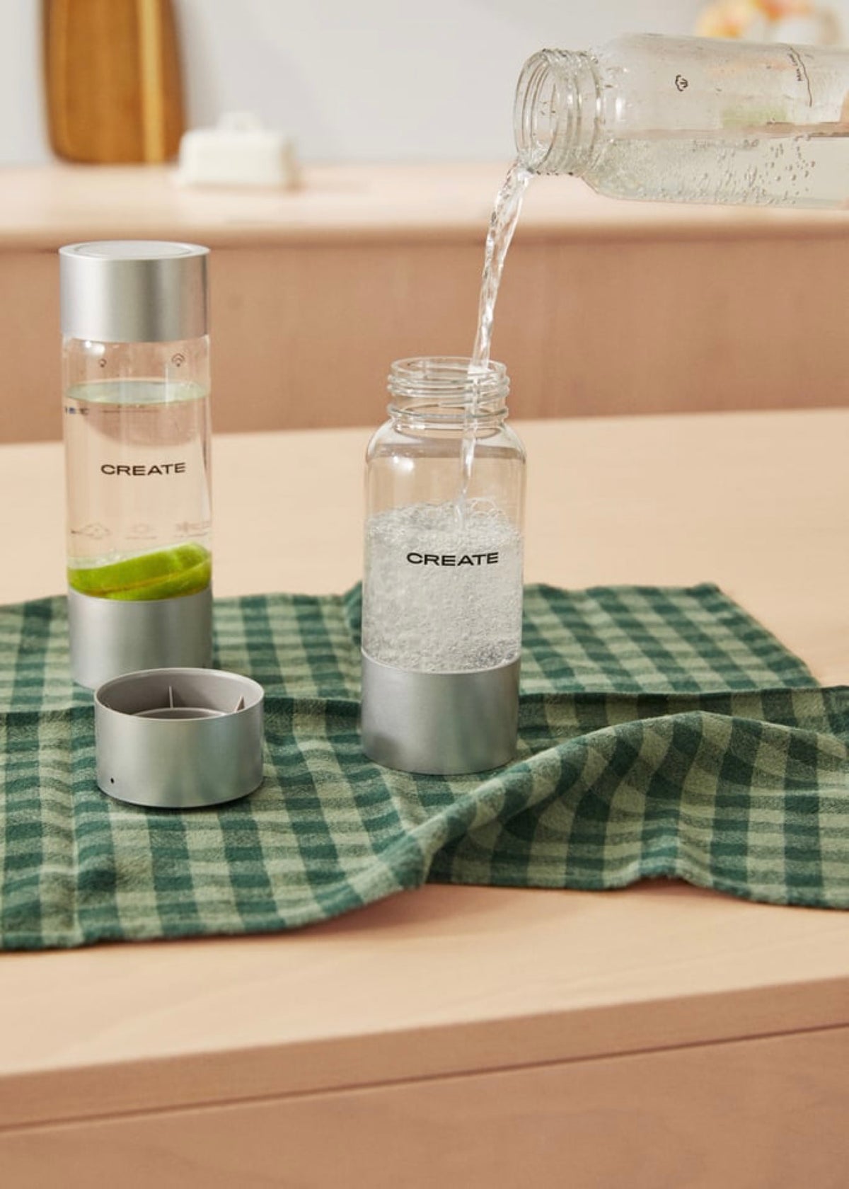 Botella Doble (500Ml+350Ml) Para Soda Maker Studio - Plata
