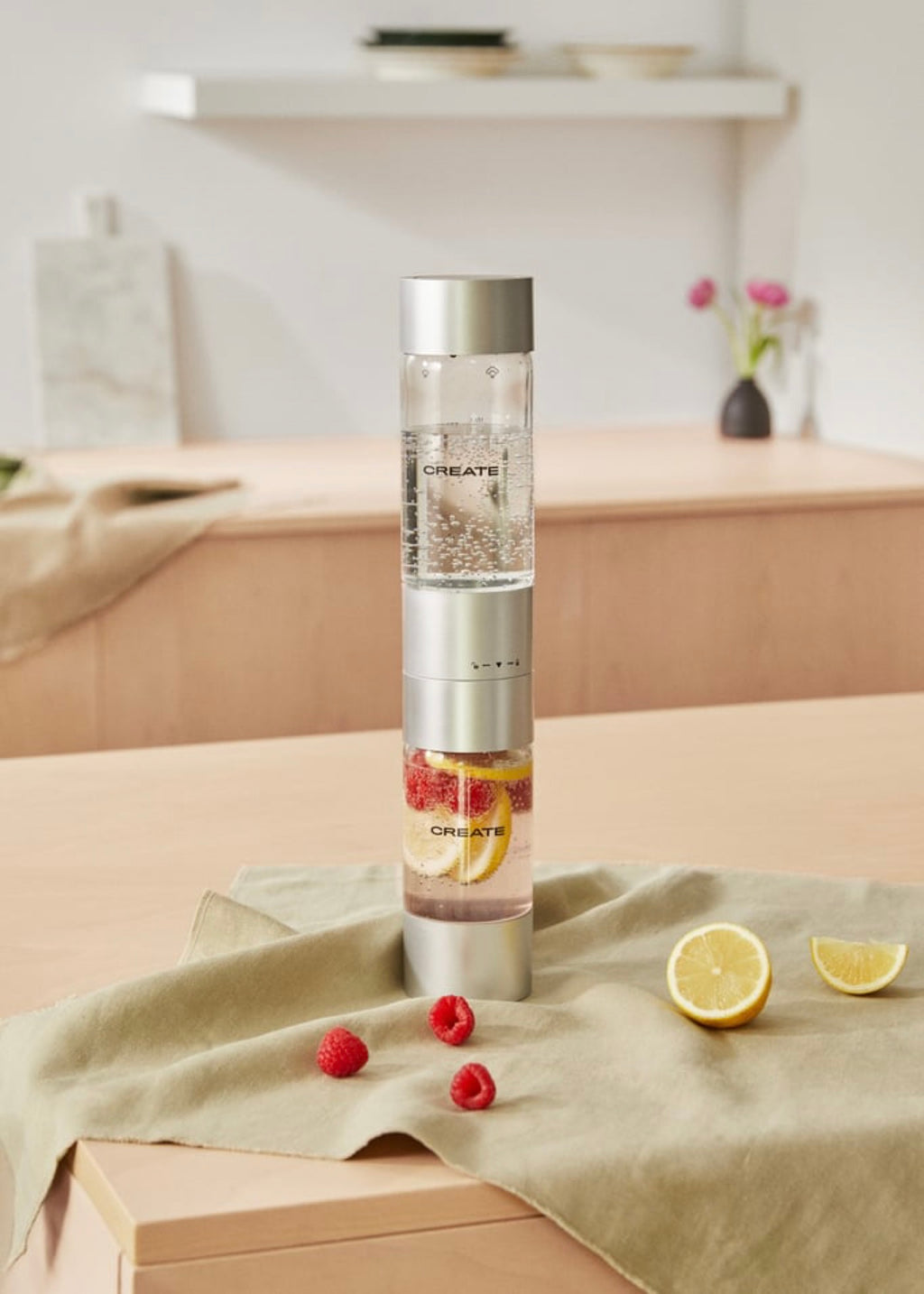 Botella Doble (500Ml+350Ml) Para Soda Maker Studio - Plata