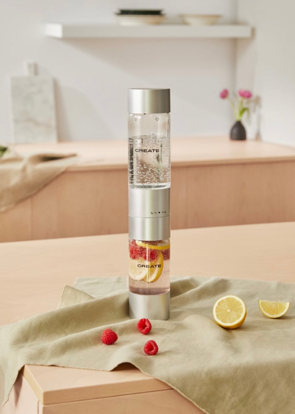 Botella Doble (500Ml+350Ml) Para Soda Maker Studio - Plata
