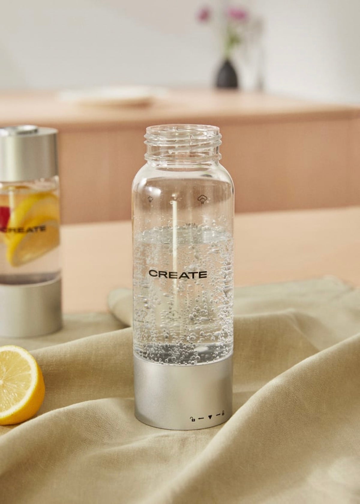 Botella Doble (500Ml+350Ml) Para Soda Maker Studio - Plata