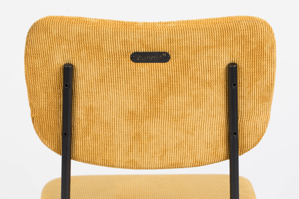 Benson 64.5 Cm - Set of 2 Bar & Counter Stools - Fabric - Ochre/Yellow
