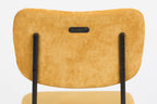 Benson 64.5 Cm - Set of 2 Bar & Counter Stools - Fabric - Ochre/Yellow