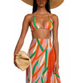 Top de bikini Estella - Estampado de rayas vintage