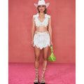 Top de bikini Reina - Blanco roto