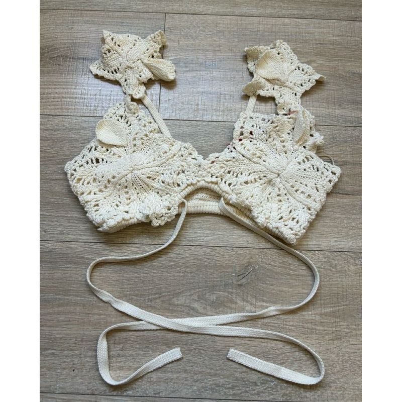 Top de bikini Reina - Blanco roto