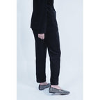 Pantalon Droit Imprimé - Stripe Burnout Noir