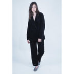 Pantalon Droit Imprimé - Stripe Burnout Noir