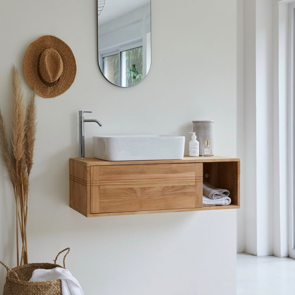 Basic - Wastafelmeubel - Teakhout - Naturel