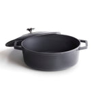 Sauter - Oval stegegryde med låg - Støbejern - Sort