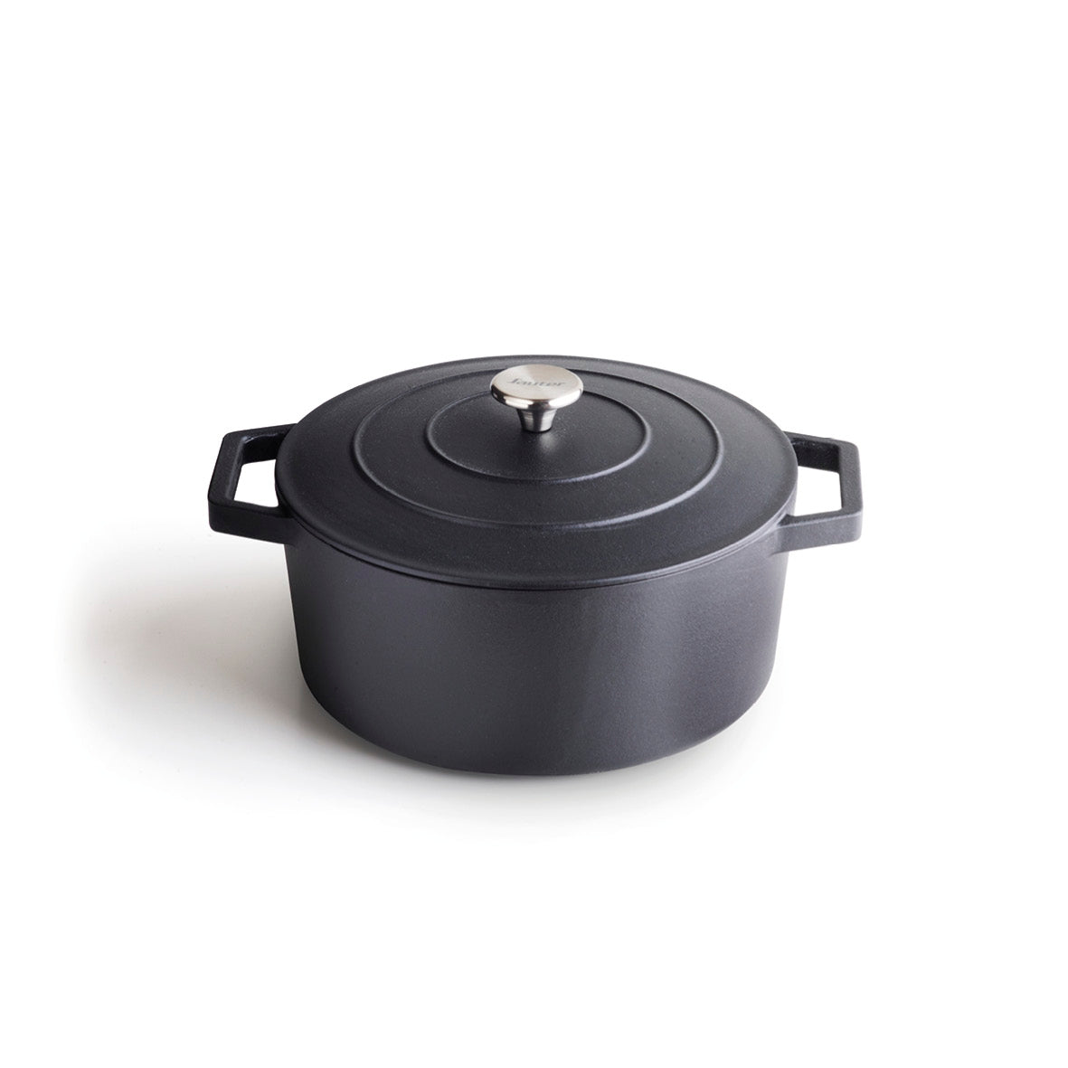 Sauter - Cocotte Rotonda Con Coperchio - Ghisa - Nero