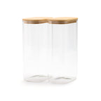 Sauter - Sæt med 2 opbevaringsbokse med låg - Borosilikatglas - Transparent