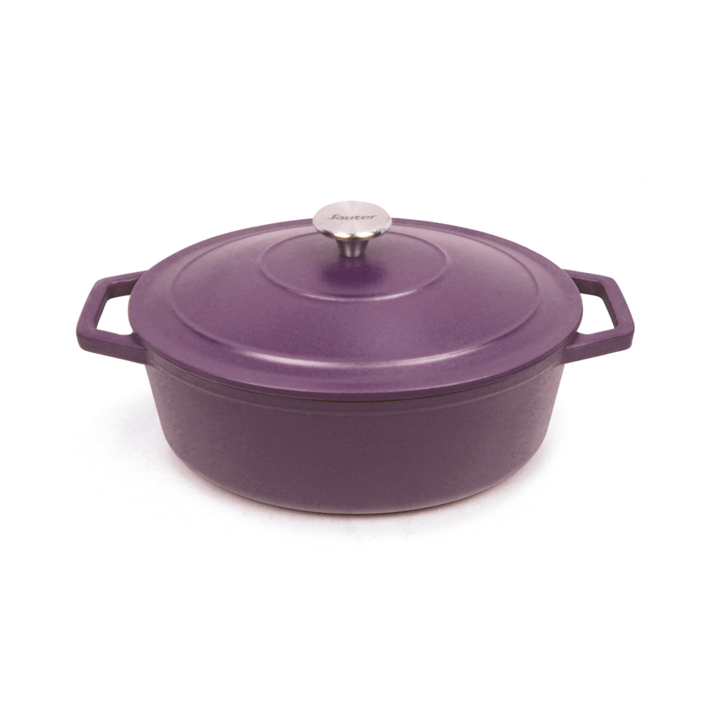 Sauter - Cocotte Ovale Con Coperchio - Ghisa - Viola