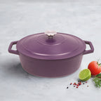 Sauter - Cocotte Ovale Con Coperchio - Ghisa - Viola