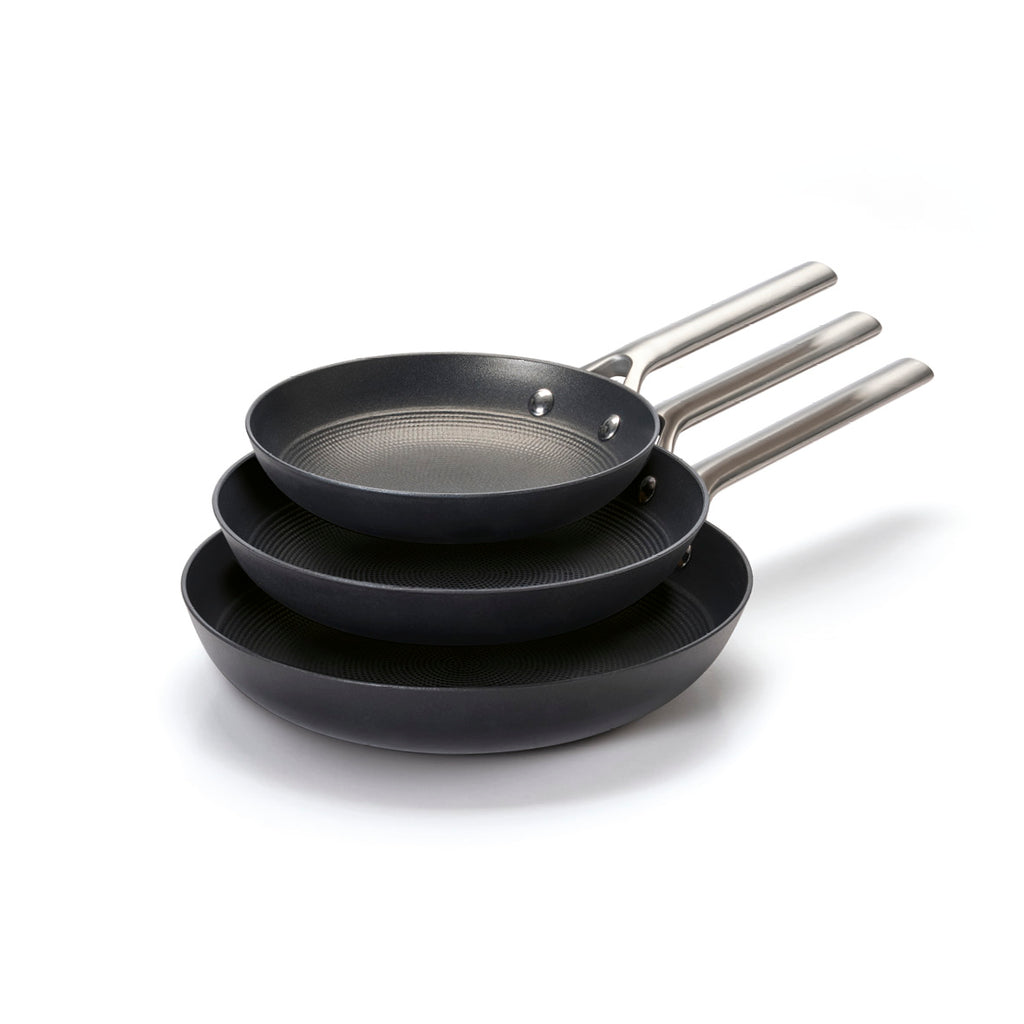 Sauter - Set De Poêles Acier Inoxydable - Fonte - Noir