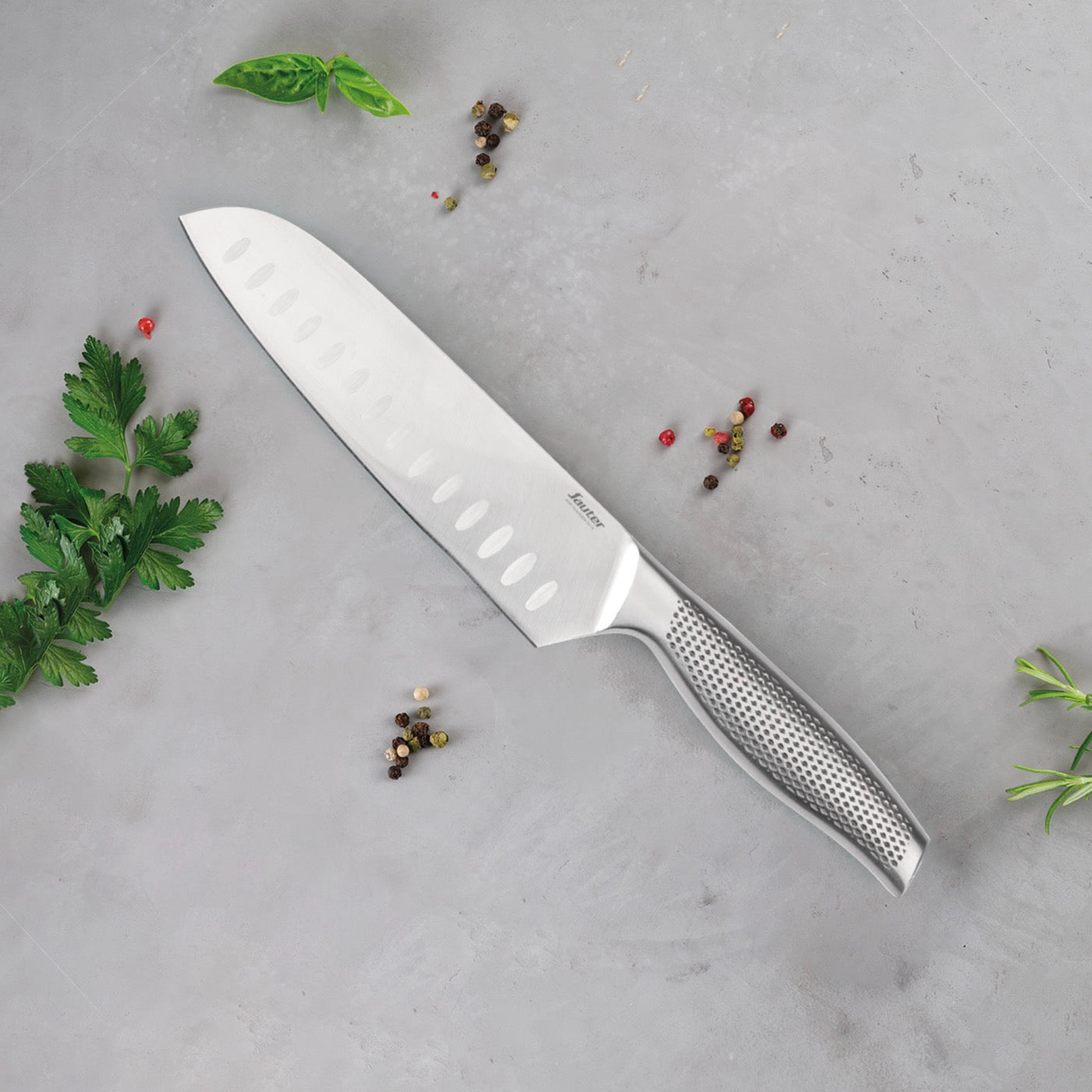 Santoku knife - Silver - 18cm