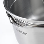 Couvercle En Verre Avec Bouton En Inox - Transparent/Argenté - 3 Tailles