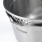 Tapa De Vidrio Con Botón De Acero Inoxidable - Transparente/Plata - 3 Tamaños