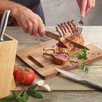 Cuchillo para pan de acero inoxidable con mango hueco - Plata - 20 cm