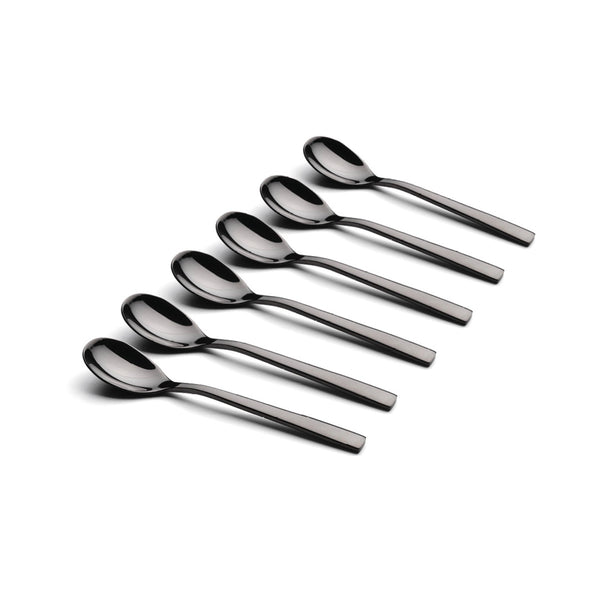 Set of 6 Coffee Spoons - Black