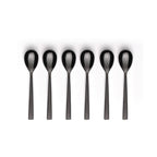 Juego de 6 cucharas de café - Negro