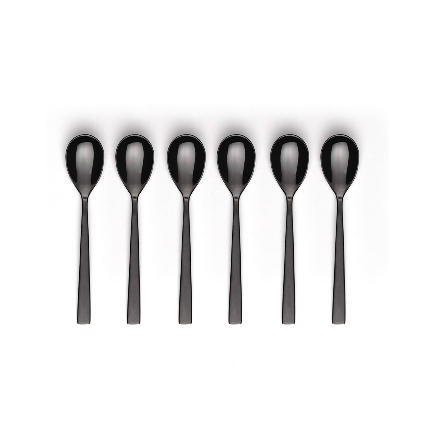 Juego de 6 cucharas de café - Negro