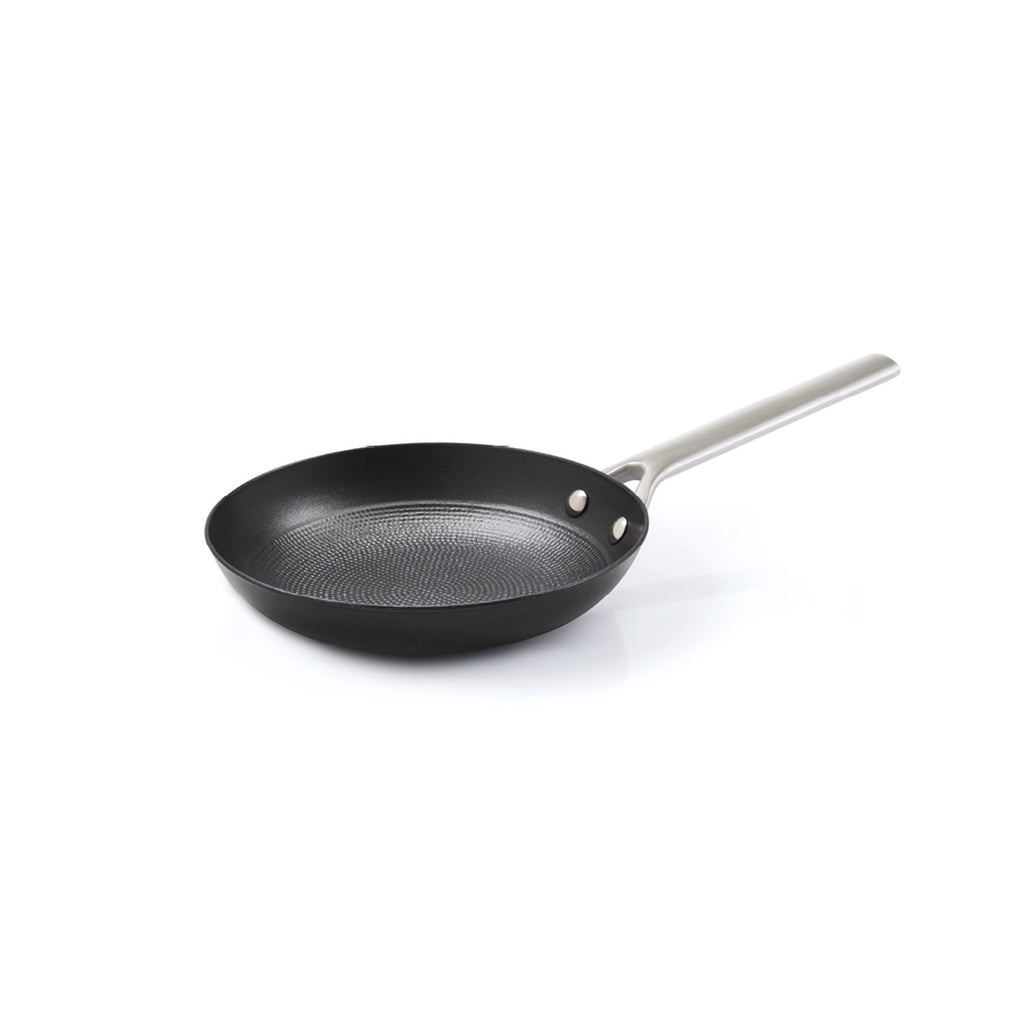 Poêle En Fonte Structure Nid D'Abeille Avec Poignée En Inox - Noir - 3 Tailles