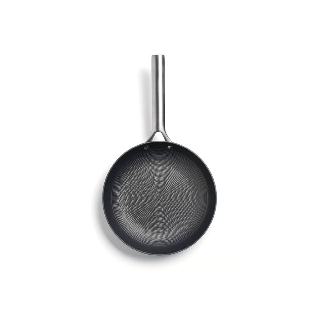 Poêle En Fonte Structure Nid D'Abeille Avec Poignée En Inox - Noir - 3 Tailles