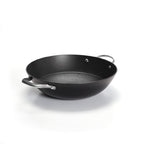Cast Iron Wok Honeycomb Structure - Black - 30cm