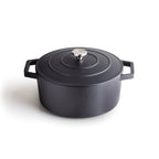 Round Cast Iron Casserole - Black - 28cm