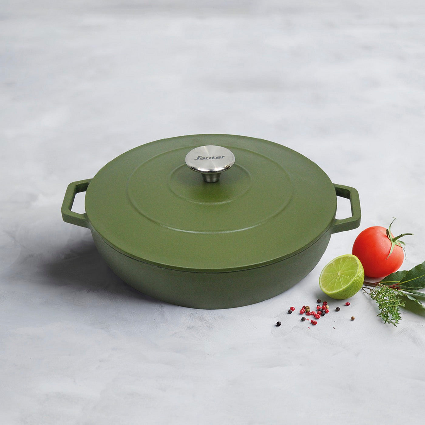 Sauteuse Ronde Avec Couvercle - Vert