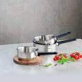 Set of 3 Stainless Steel Saucepans - Qulinox - Silver