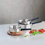 Set of 3 Stainless Steel Saucepans - Qulinox - Silver