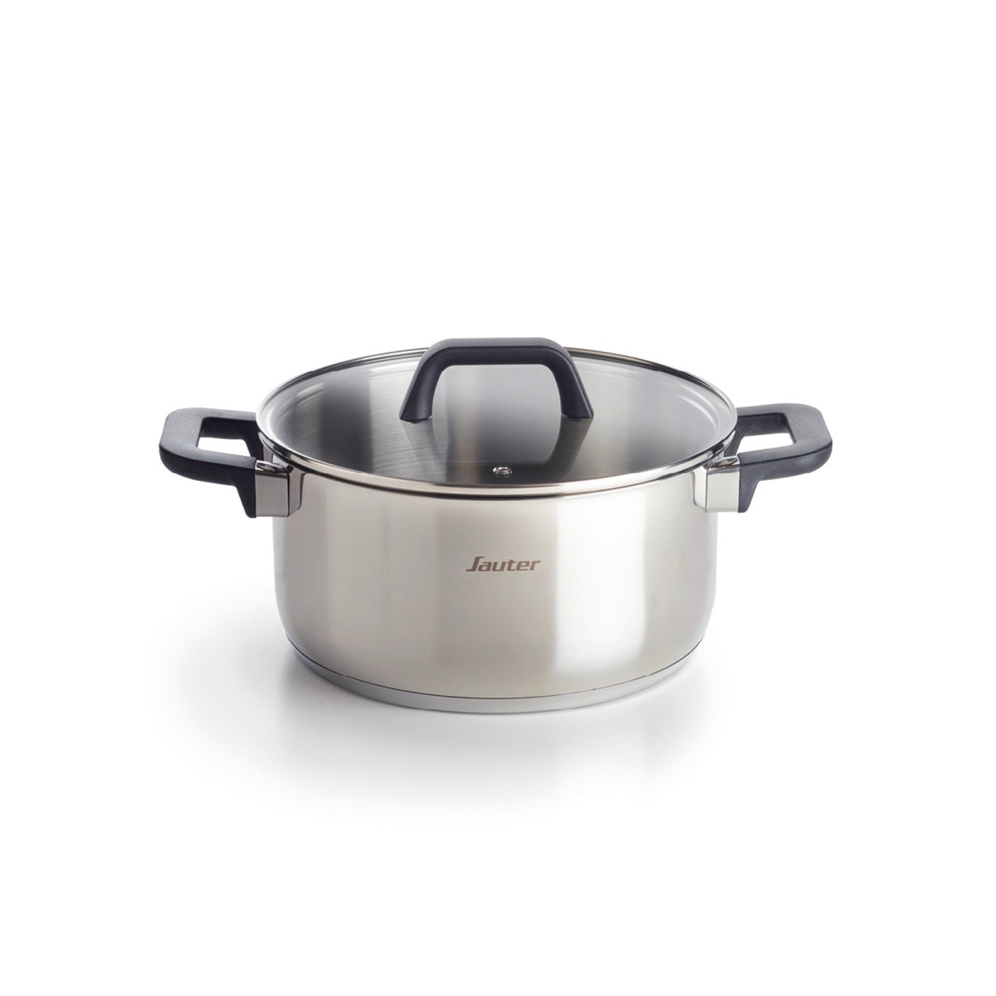 Set of 2 Stainless Steel Saucepans with Glass Lids - Qulinox - Silver