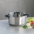 Stainless Steel Casserole with Glass Lid - Qulinox - Silver - 28cm
