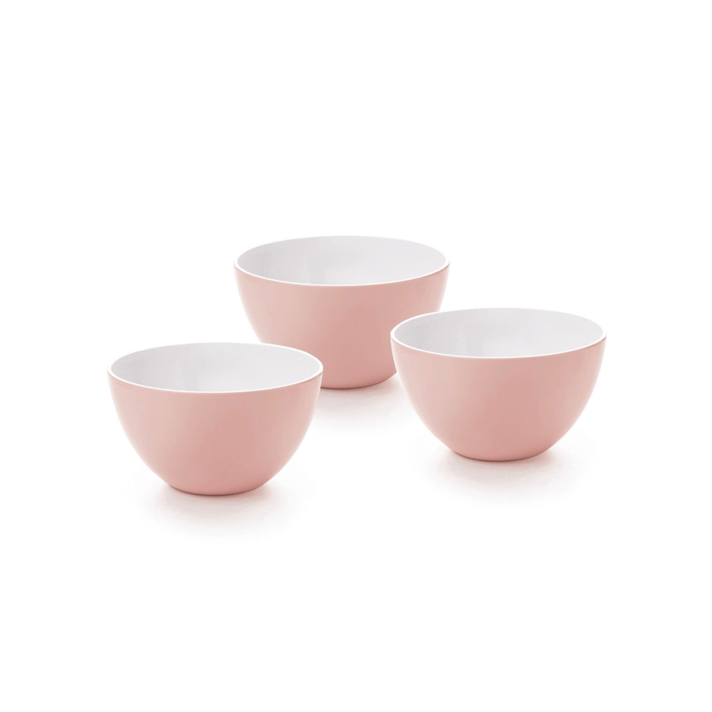 Set Of 3 Small Bowls - Melamine - Old Rose
