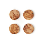 Set Of 4 Olive Wood Coasters - Wood